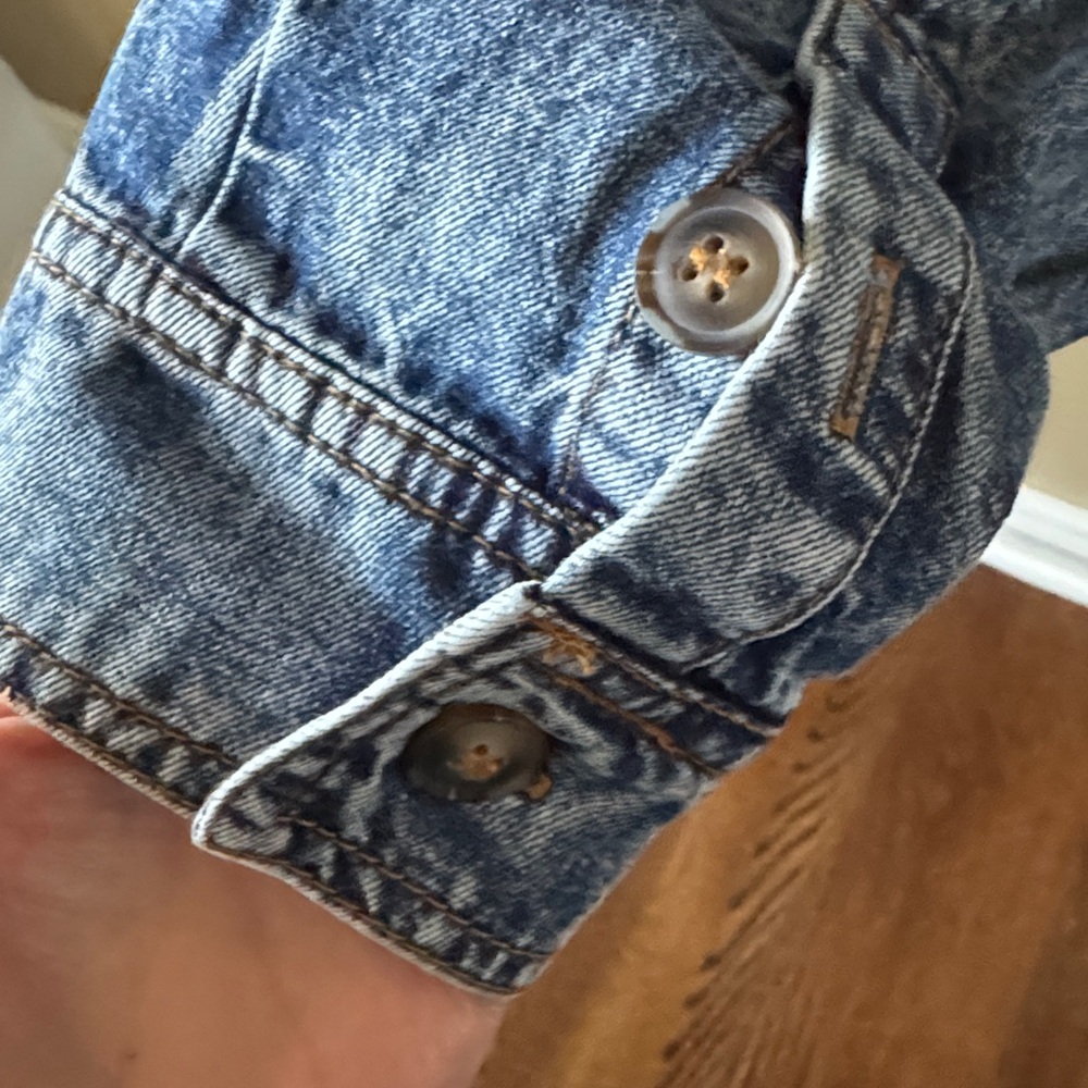 Jane & Delancey Blue Denim Button-Down Shirt Jacket ~ Sz M - Picture 5 of 12